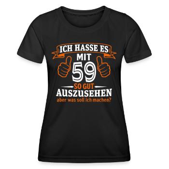 59 Jahre Geschenk 59. Geburtstag Lustig Geschenk - Frauen Funktions-T-Shirt - Schwarz - Vorne - AI Model Female 172 light (172cm)