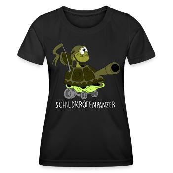 Schildkrötenpanzer - Frauen Funktions-T-Shirt - Schwarz - Vorne - AI Model Female 172 light (172cm)