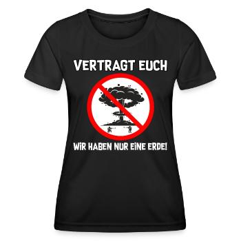 Vertragt euch - Frauen Funktions-T-Shirt - Schwarz - Vorne - AI Model Female 172 light (172cm)