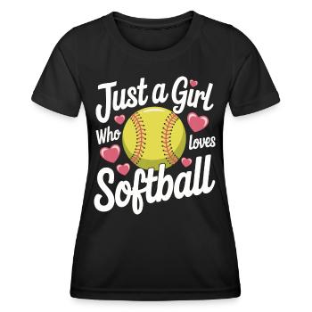 Softball Sports Joueur de softball - T-shirt sport Femme - noir - Devant - AI Model Female 172 light (172cm)