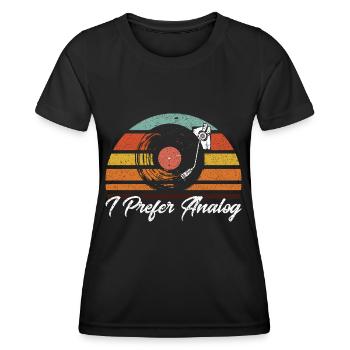 Record Collector Vinyl Record Collection - Women's Functional T-Shirt - black - Front - AI Model Female 172 light (172cm)