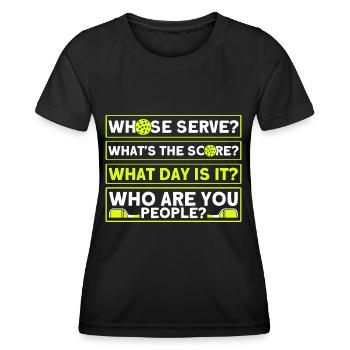 Paddleball Pickleball Player Pickleball Cadeau - T-shirt sport Femme - noir - Devant - AI Model Female 172 light (172cm)