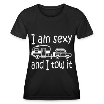 I am sexy andI tow it - Frauen Funktions-T-Shirt - Schwarz - Vorne - AI Model Female 172 light (172cm)