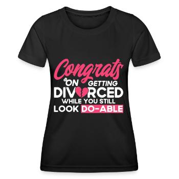 Divorce Divorcé Don divorcé - T-shirt sport Femme - noir - Devant - AI Model Female 172 light (172cm)
