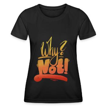 Pourquoi pas le point d’exclamation - T-shirt sport Femme - noir - Devant - AI Model Female 172 light (172cm)