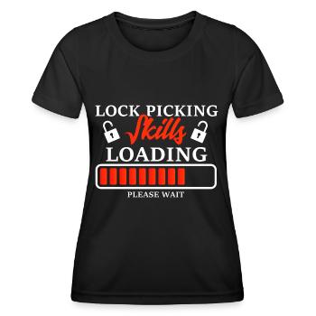Schlösser knacken Schlüsseldienst Schlösserknacken - Frauen Funktions-T-Shirt - Schwarz - Vorne - AI Model Female 172 light (172cm)