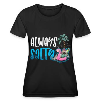 Always Salty black - Frauen Funktions-T-Shirt - Schwarz - Vorne - AI Model Female 172 light (172cm)