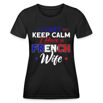 Français Drapeau Français Roots Cadeau - T-shirt sport Femme - noir - Devant - AI Model Female 172 light (172cm)