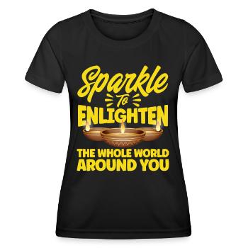 Diwali Hindus Sikh Festival of Lights Cadeau - T-shirt sport Femme - noir - Devant - AI Model Female 172 light (172cm)