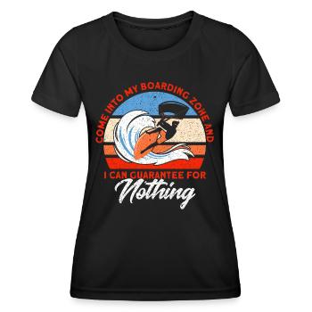Kiteboarder Kitesurfer Kiten Kiteboard Geschenk - Frauen Funktions-T-Shirt - Schwarz - Vorne - AI Model Female 172 light (172cm)