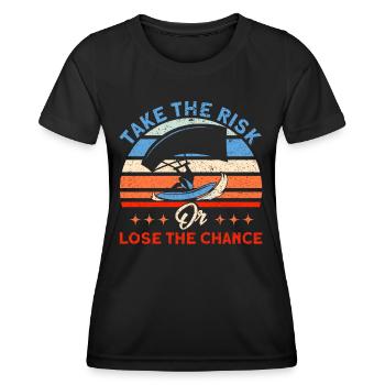 Kiteboarder Kitesurfer Kiten Kiteboard Geschenk - Frauen Funktions-T-Shirt - Schwarz - Vorne - AI Model Female 172 light (172cm)