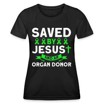 Transplantiert Organtransplantation Operation - Frauen Funktions-T-Shirt - Schwarz - Vorne - AI Model Female 172 light (172cm)