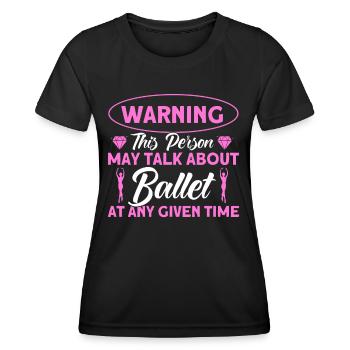 Ballerina Ballett Mädchen Ballett Tänzerin - Frauen Funktions-T-Shirt - Schwarz - Vorne - AI Model Female 172 light (172cm)