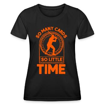 Baseball Karte Sammler Geschenk - Frauen Funktions-T-Shirt - Schwarz - Vorne - AI Model Female 172 light (172cm)