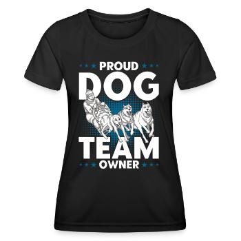 Dog sledding Dog sledding Sledding - Women's Functional T-Shirt - black - Front - AI Model Female 172 light (172cm)