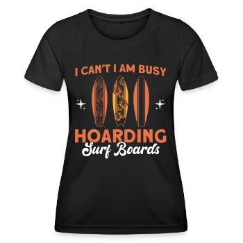 Sammeln Surfen Sammlung Geschenk - Frauen Funktions-T-Shirt - Schwarz - Vorne - AI Model Female 172 light (172cm)