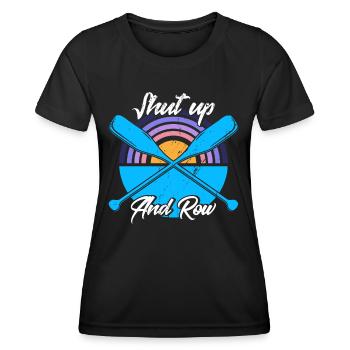 Ruderer Mannschaft Rudern Rudern Geschenk - Frauen Funktions-T-Shirt - Schwarz - Vorne - AI Model Female 172 light (172cm)