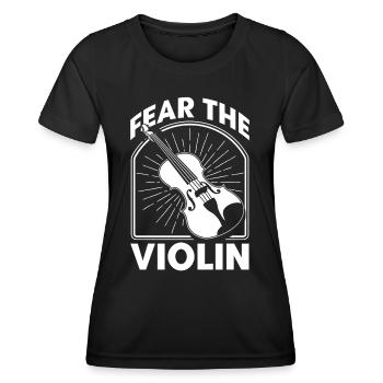 Cadeau de violoniste violoniste - T-shirt sport Femme - noir - Devant - AI Model Female 172 light (172cm)