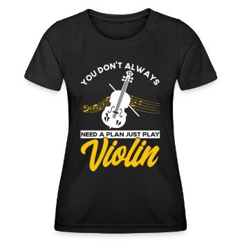 Violoniste Violoniste Violoniste Cadeau - T-shirt sport Femme - noir - Devant - AI Model Female 172 light (172cm)