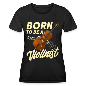 Cadeau de violoniste violoniste - T-shirt sport Femme - noir - Devant - AI Model Female 172 light (172cm)