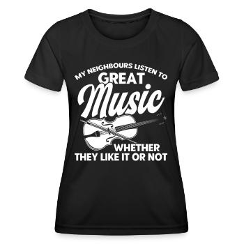 Violoniste Violoniste Violoniste Cadeau - T-shirt sport Femme - noir - Devant - AI Model Female 172 light (172cm)