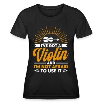Violoniste d’orchestre Amateur de violon Cadeau de violon - T-shirt sport Femme - noir - Devant - AI Model Female 172 light (172cm)