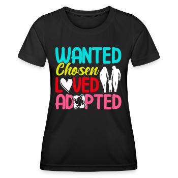 Adoption of children Adoption foster parents - Women's Functional T-Shirt - black - Front - AI Model Female 172 light (172cm)