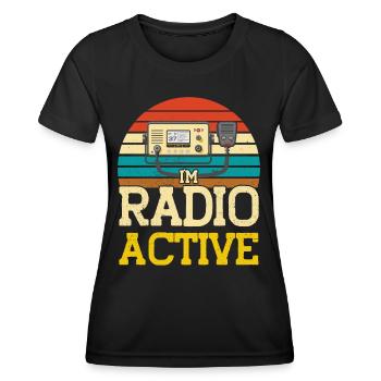 Morse code broadcast amateur radio amateur radio Gehe - Women's Functional T-Shirt - black - Front - AI Model Female 172 light (172cm)