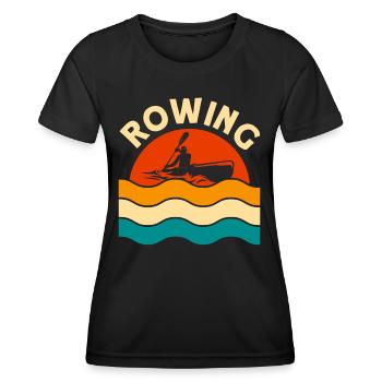Mannschaft Rudern Ruderer Rudern Geschenk - Frauen Funktions-T-Shirt - Schwarz - Vorne - AI Model Female 172 light (172cm)