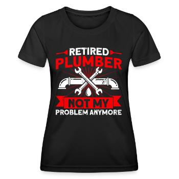 Installations sanitaires Plomberie Entretien de San - T-shirt sport Femme - noir - Devant - AI Model Female 172 light (172cm)