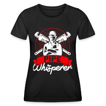 Plomberie Installations sanitaires Entretien de San - T-shirt sport Femme - noir - Devant - AI Model Female 172 light (172cm)