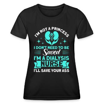 Krankenpflege Dialyse Behandlung Dialyse Geschenk - Frauen Funktions-T-Shirt - Schwarz - Vorne - AI Model Female 172 light (172cm)