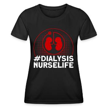 Dialyse Behandlung Dialyse Schwester Krankenschwes - Frauen Funktions-T-Shirt - Schwarz - Vorne - AI Model Female 172 light (172cm)
