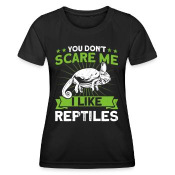 Snake Reptiles Reptiles Reptile Lovers Cadeau - T-shirt sport Femme - noir - Devant - AI Model Female 172 light (172cm)