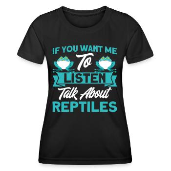 Snake Reptile Lovers Reptile Cadeau - T-shirt sport Femme - noir - Devant - AI Model Female 172 light (172cm)