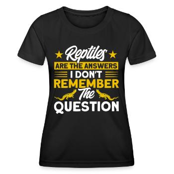 Reptile Serpent Reptiles Cadeau - T-shirt sport Femme - noir - Devant - AI Model Female 172 light (172cm)