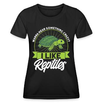 Reptile Lizards Reptile Lovers Gift - T-shirt sport Femme - noir - Devant - AI Model Female 172 light (172cm)