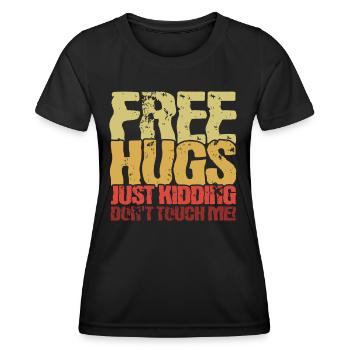 Ironie Sarcastique Noir Humour Cadeau - T-shirt sport Femme - noir - Devant - AI Model Female 172 light (172cm)