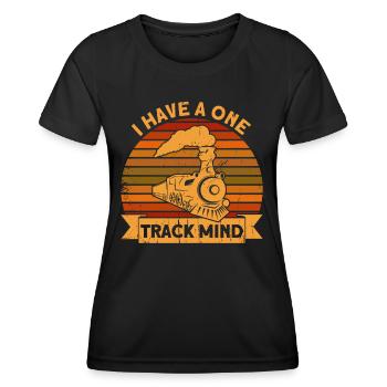 Engine Driver Model Railway Locomotive Gift - Women's Functional T-Shirt - black - Front - AI Model Female 172 light (172cm)