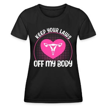 Féminisme Féminisme Egalité des sexes - T-shirt sport Femme - noir - Devant - AI Model Female 172 light (172cm)