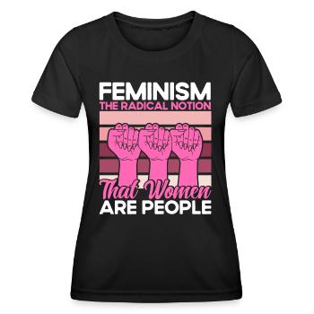 Empowerment of gender equality F - Women's Functional T-Shirt - black - Front - AI Model Female 172 light (172cm)