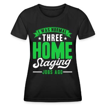 Haus Einrichtung Hausvorstellung Innenarchitekt Ge - Frauen Funktions-T-Shirt - Schwarz - Vorne - AI Model Female 172 light (172cm)