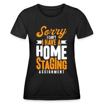 Innenarchitekt Haus Einrichtung Hausvorstellung Ge - Frauen Funktions-T-Shirt - Schwarz - Vorne - AI Model Female 172 light (172cm)