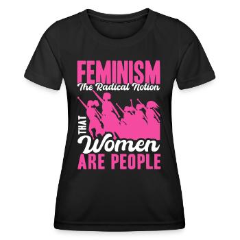 Empowerment of gender equality F - Women's Functional T-Shirt - black - Front - AI Model Female 172 light (172cm)