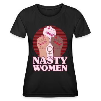 Ermächtigung Gleichberechtigung der Geschlechter F - Frauen Funktions-T-Shirt - Schwarz - Vorne - AI Model Female 172 light (172cm)