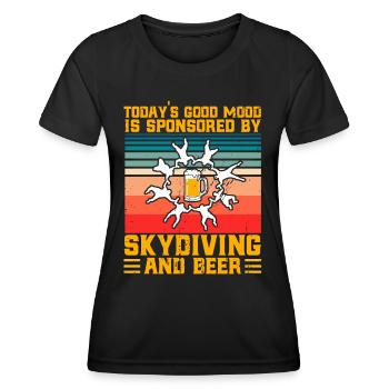 Skydive Skydiver Skydiving Gift - Women's Functional T-Shirt - black - Front - AI Model Female 172 light (172cm)