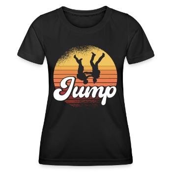Skydive Fallschirmspringen Skydiver Geschenk - Frauen Funktions-T-Shirt - Schwarz - Vorne - AI Model Female 172 light (172cm)