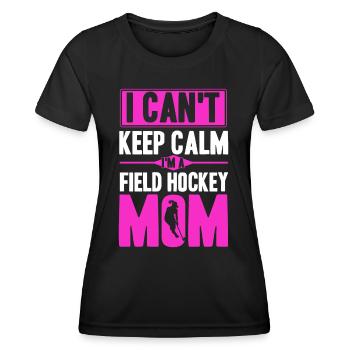 Hallen Feldhockey Mannschaftssport Feldhockey Spie - Frauen Funktions-T-Shirt - Schwarz - Vorne - AI Model Female 172 light (172cm)