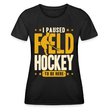Feldhockey Hallen Feldhockey Feldhockey Spieler Ge - Frauen Funktions-T-Shirt - Schwarz - Vorne - AI Model Female 172 light (172cm)