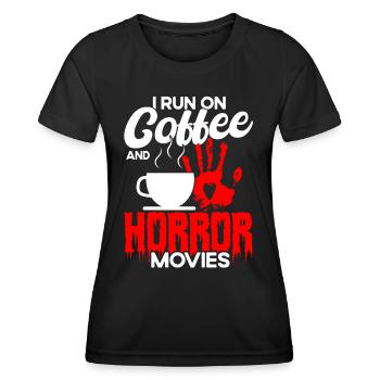 Horrorfilm Horrorfilm Slasher Film Geschenk - Frauen Funktions-T-Shirt - Schwarz - Vorne - AI Model Female 172 light (172cm)